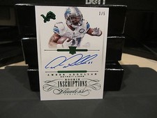 Panini Flawless Emerald On Card Autograph Lions Ameer Abdullah 1/5  2015
