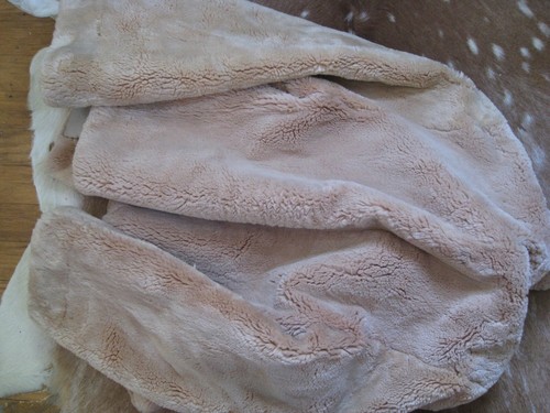 Sheared Beaver Fur coat jacket taupe dusty rose size XS - Picture 13 of 17