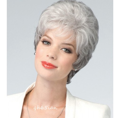Ladies Wig Natural Short Straight Curly Wavy Hair Wigs Women Full Wig - Picture 12 of 31