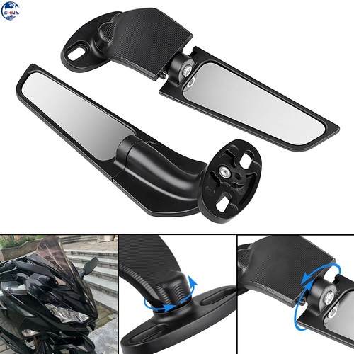 For BMW S1000RR Rearview Mirrors Wind Wing Adjustable Rotating Rearview Mirror - Picture 22 of 23