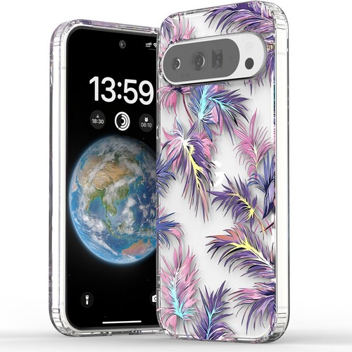 For Google Pixel 9A / 9 ProXL/9 Pro Floral Pattern Slim Shockproof Clear Case - 第 7/19 張圖片