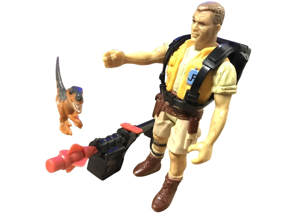 1993 Jurassic Park Robert Muldoon w/ Hatchling Dino & Weapon - Image 3 of 4