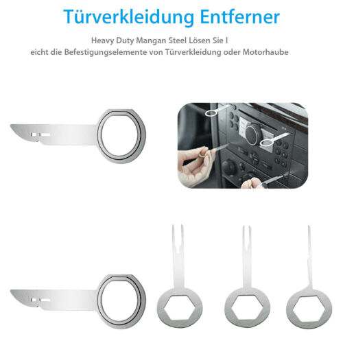 Auto Demontage Werkzeug Innenraum Verkleidung Montagehebel Clipheber Rot Satz DE - Bild 9 von 32