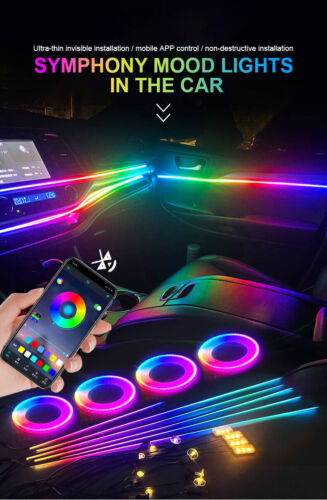 6-22in1 Full LED Bead Dream Car Interior Ambient Lighting Wireless Kit - Picture 42 of 51