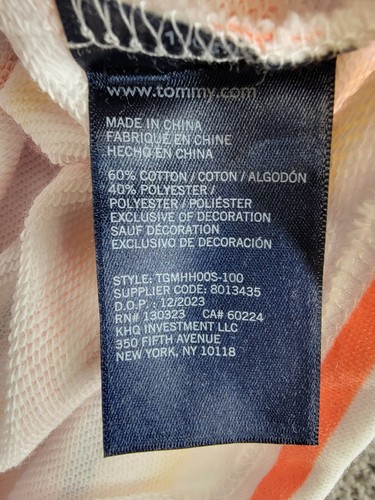 Tommy Hilfiger Stripe Terry Romper Big Girls L 12-14 Multi Straight Neck Pull On - Picture 14 of 17
