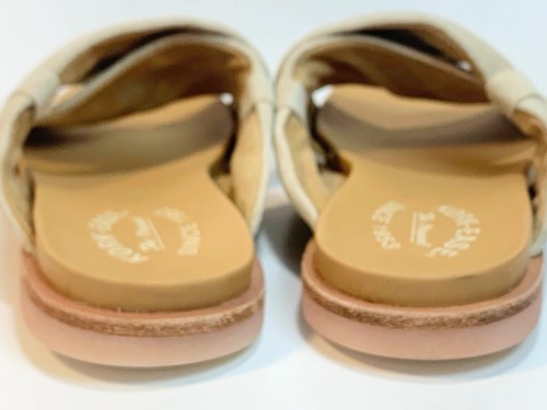 KORK-EASE Zel Beige Suede Leather Criss-Cross Slip On Slide Sandals Sz 7 Nice - Picture 5 of 7