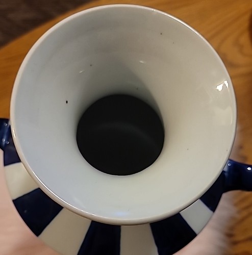 Blau & weiß Porzellan 14" Vase Amphore Blumentopf Doppelgriff Wohnkultur - Bild 9 von 23