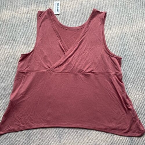 Camiseta sin mangas Old Navy Rosa Rosa Frontal Cruzado Talla Mediana Alta Nueva con etiquetas para mujer - Imagen 2 de 10