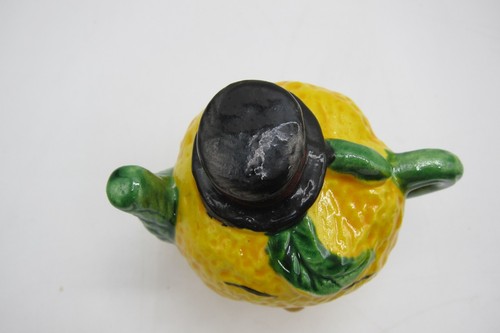 Vintage Hand Painted Lemon Face W/ Kerchief & Top Hat Salt & Pepper shakers - Picture 7 of 13
