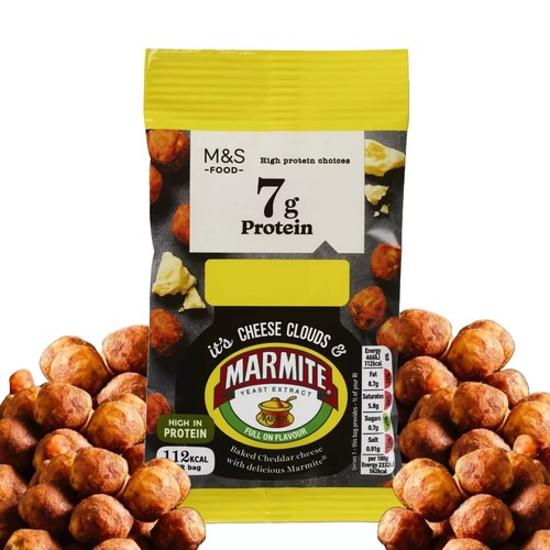 M&S Cheese Snack Marmite Clouds High Protein Snack 20g - Picture 3 of 9