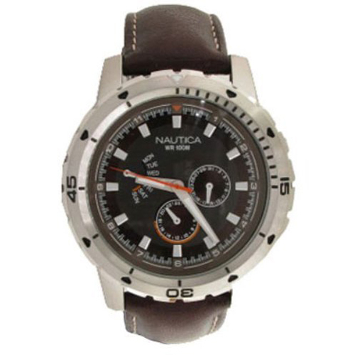 Reloj multifunción para hombre Nautica NCS 350 esfera marrón N15611G - Imagen 1 de 1