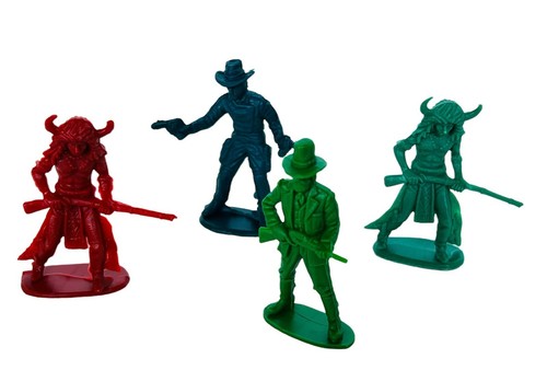 Kunststoff Cowboys westliche Indianer einheimisches Spielzeug Figuren Menge Vintage Marx MPC Hongkong 10