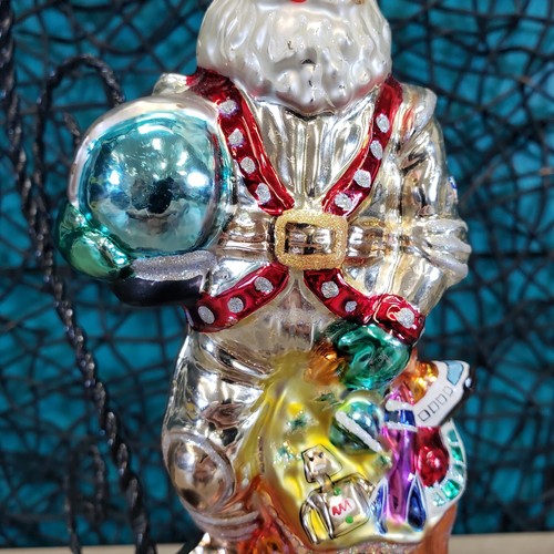 Vintage 2000 Christopher Radko Moon Walker Astronaut Santa Toys Glas Ornament - Bild 3 von 14