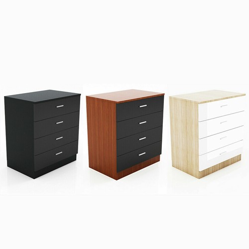 Bedroom Furniture Set High Gloss Wardrobe Chest Of 4 Drawers Bedside Cabinet - Picture 12 of 22