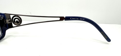 NEW CHOPARD VCH 037S 9NX Blue/Gunmetal 23KT eyeglasses - Picture 4 of 5