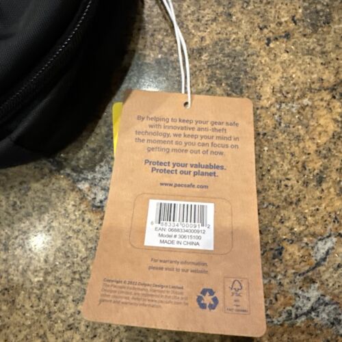 Pacsafe X Anti-Theft Urban Black Color 5 Liter Capacity - Picture 4 of 15