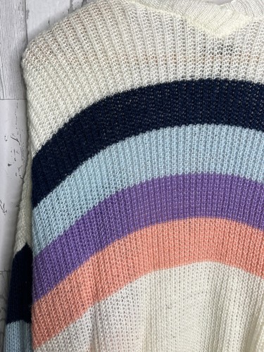 Hayden Los Angeles Colorblock Print Oversized Cardigan Sweater Size Medium/Large - Picture 5 of 6