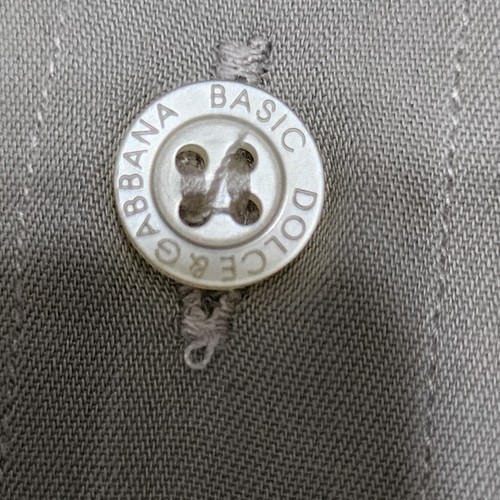Camisa Dolce Gabanna Basics Talla 16/41 Para Hombre Grande Hecha en Italia Algodón Gris - Imagen 9 de 10