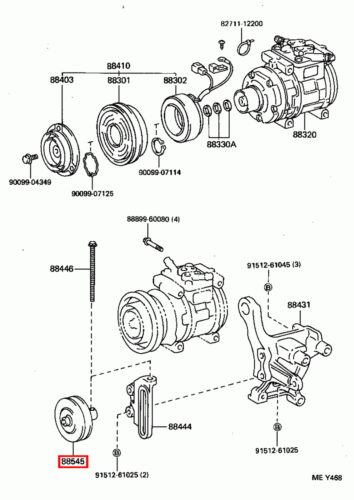 Genuine Toyota LandCruiser HZJ75 HZJ74 HZJ73 1HZ 4.2 Diesel A/C AC Idler Pulley - Picture 6 of 10