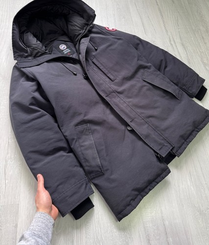 Men's CANADA GOOSE Chateau Parka Down Puffer Jacket Hooded Navy Tag L fits M/L - Picture 6 of 17