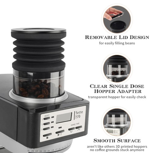 Coffee Beans Grinder Single Dose Hopper For Baratza Sett 270/30 Silicone Bellows - Picture 6 of 18