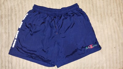 Champion X Lemons On Fire Retro Blue Shorts Size Large Rare