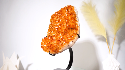 10 Lb. Racimo de flores de citrino natural con citrino naranja atardecer raro - Vídeo 1 de 1