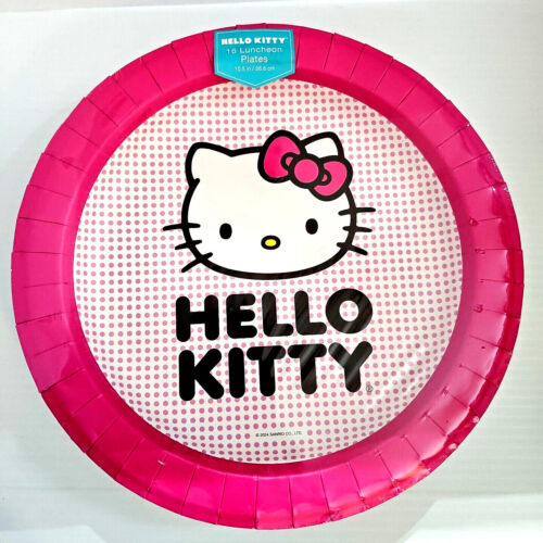 HELLO KITTY 16 Teller ~ 40 Getränkeserventen Erdbeeren & Zitronen oder Cupcakes - Bild 2 von 11