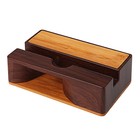 Wood Bamboo  Holder Sound Speaker  Desk Dock Stand for iPhone G2E3