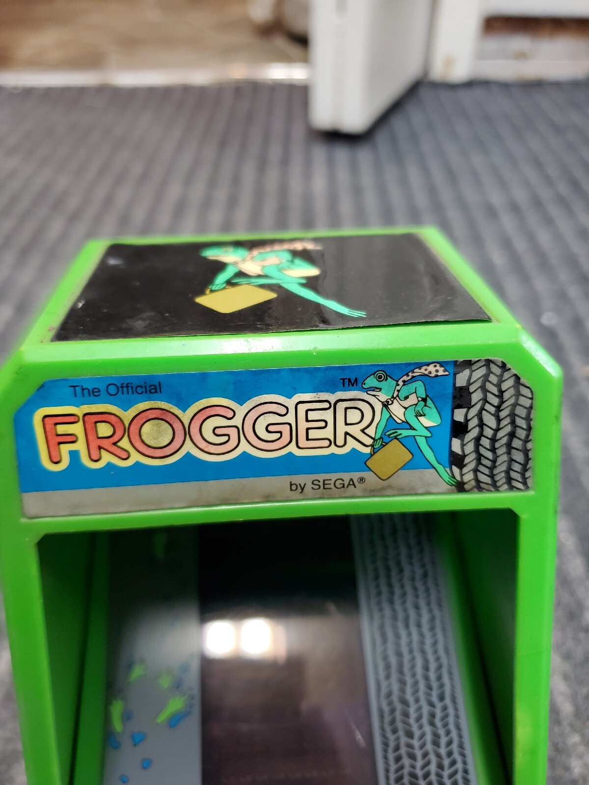 Vtg SEGA COLECO 1982 Frogger Tabletop Mini Arcade Game Works No Battery Cover HRI Day India