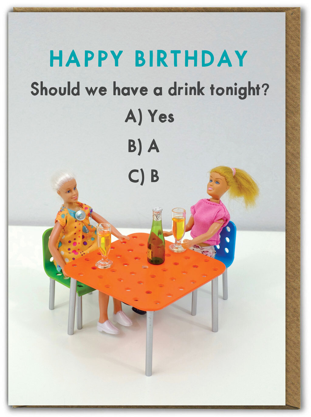 Happy Birthday Card Funny Dolls Getting Old Joke Comedy Amusing Humour Cheeky
