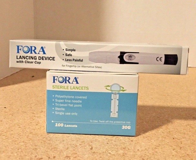 Fora Adjustable Lancing Device With Clear Cap for sale online eBay