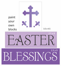 Joanie Stencil Easter Blessings Holy Cross Christian Seasonal Spring DIY Signs