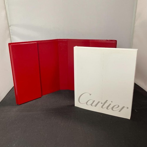 VINTAGE GENUINE CARTIER Red watch box case wood leather w/booklet - Picture 8 of 8
