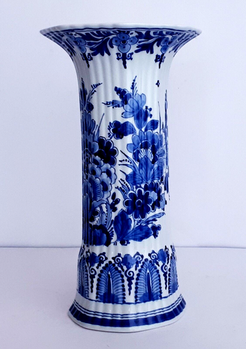 ROYAL DELFT PORCELEYNE FLES CHALICE VASE 10.6 INCHES THE ORIGINAL BLUE EXCELLENT - Picture 3 of 5