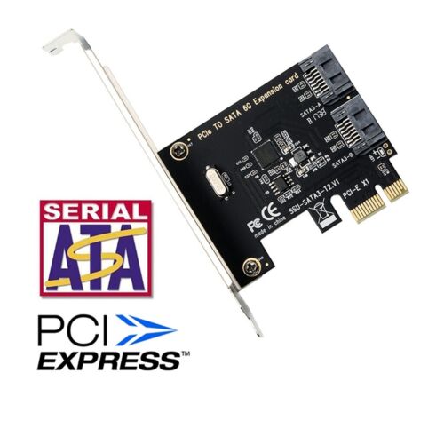Carte adaptateur contrôleur d'extension PCIe PCIe PCI Express vers SATA3.0 2 ports SATA III 6G - Photo 3/6