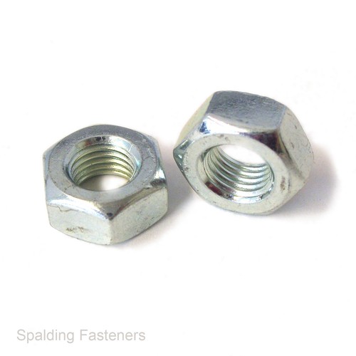 Metric Fine Zinc Plated Steel Hexagon Full Nuts - M5 To M14 - Zdjęcie 1 z 1