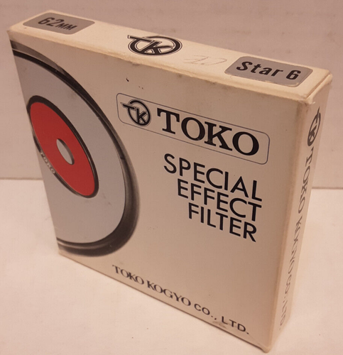 ViNTAGE TOKO SPECiAL EFFECTS 62mm STAR 6 CAMERA OBJEKTIV FiLTER mit BOX MADE IN JAPAN - Bild 5 von 5