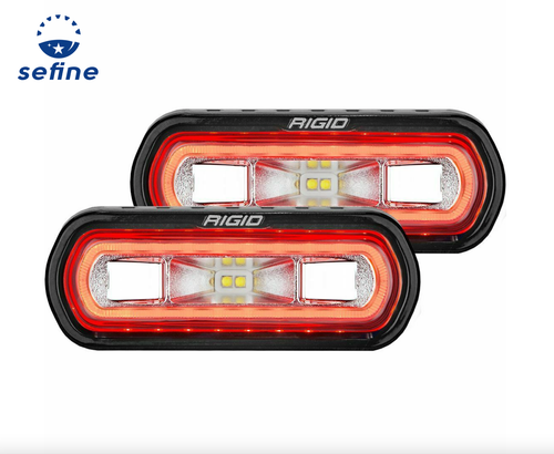 Rigid Industries SR-L Series Off-Road Spreader Pod Red Halo - Pair 53122 - Picture 1 of 5