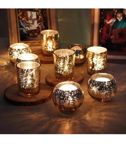 DEVI 24pcs Assorted Gold Votive Candle Holders - Picture 5 of 6