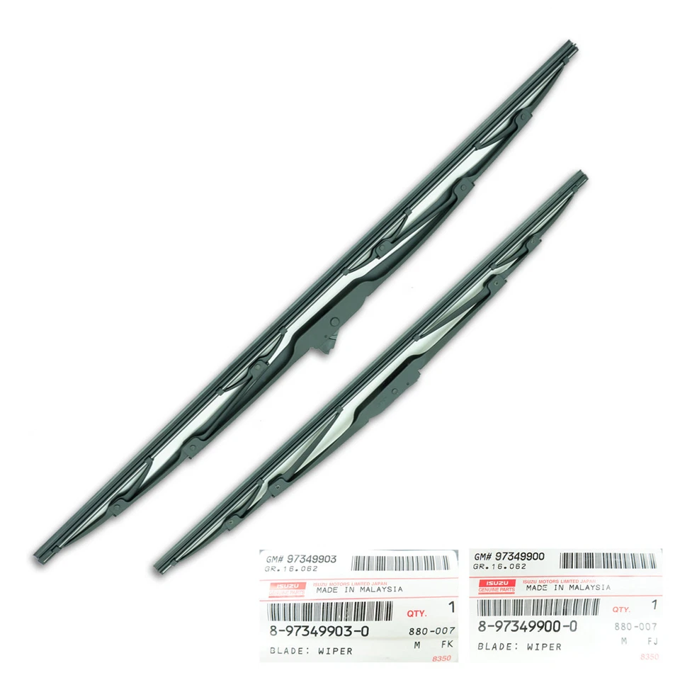 Set Wiper Blade Windshield Genuine Black For Isuzu D-Max Dmax Pickup 2012 2018 - Imagem 3 de 4