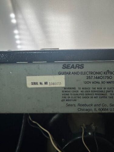 Sears Vintage LGA 28 Guitar / Keyboard Amplifier- Not Working At This Time - Picture 12 of 15