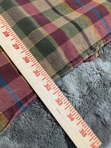 Eddie Bauer Jacket Womens Medium Checkered Plaid Parka Pullover Coat Red Green - Picture 11 of 13