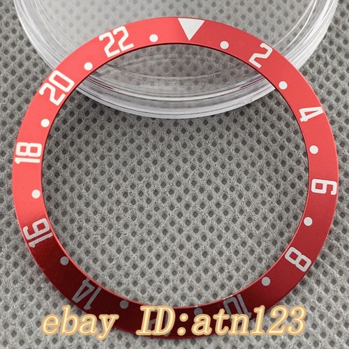 39.5mm Black/Blue/Red/Coffee Aluminum Alloy Watch Bezel Insert Fit Men's Watch - Picture 16 of 19