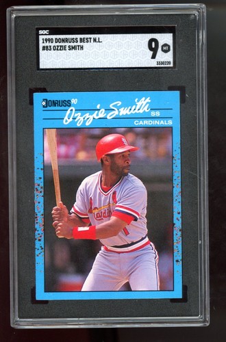 1990 Donruss Best NL #83 Ozzie Smith St. Louis Cardinals HOF SGC 9 MINT - Picture 1 of 2