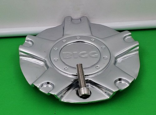 BIGG WHEELS CENTER CAP # 1457L150 LG0901-02 CHROME WHEELS CENTER CAP - Picture 4 of 5