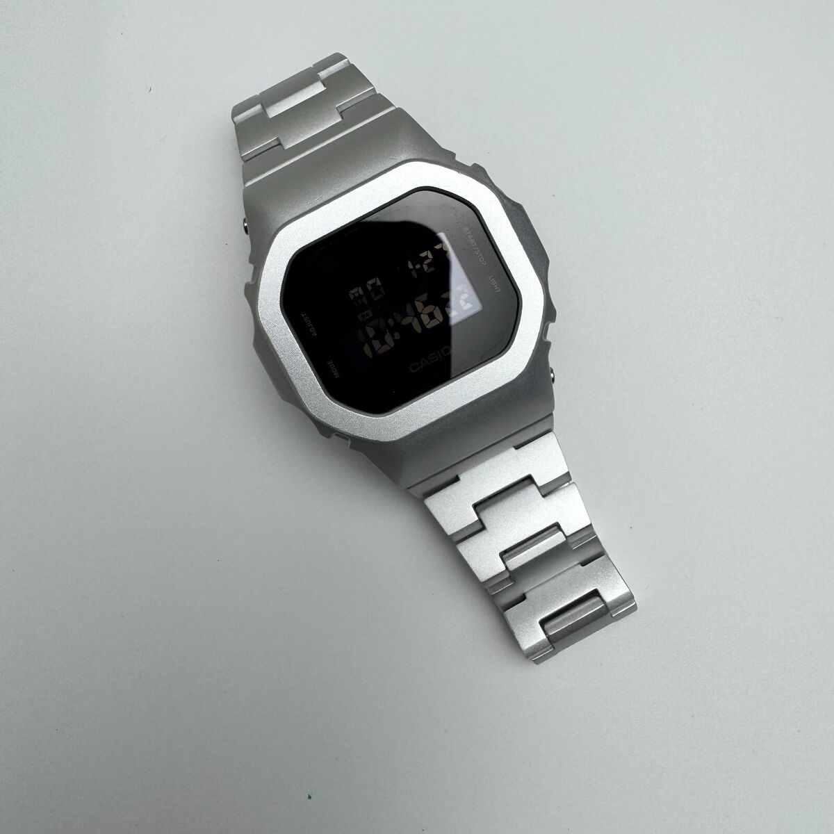 Mens Watch G-shock dw5600 MOD aluminum case silver | eBay