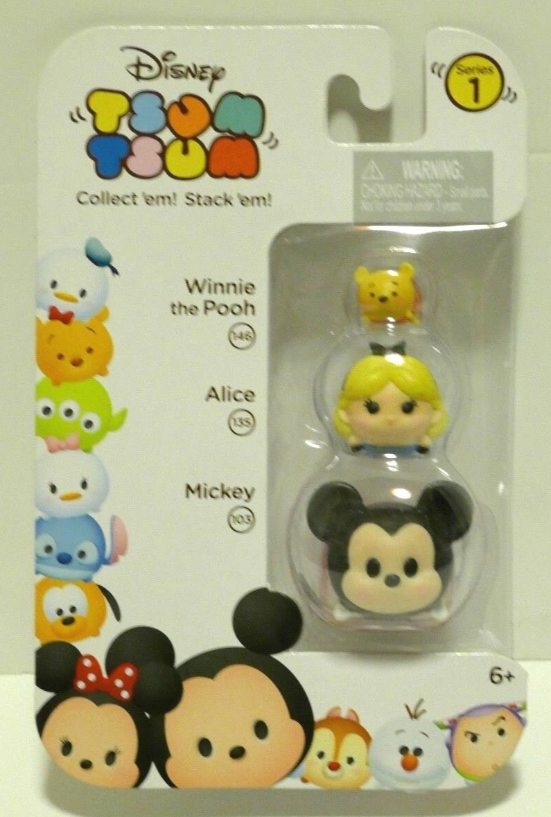 Tsumu 　1 Disney Tsum Tsum Series 1 Stackable 3-Pack ~ Winnie the Pooh Alice