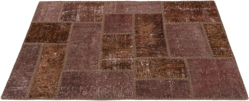 Patchwork Tissés à la Main Tapis Persan 127x82 cm-Orient,Tapis,Rug,Vintage,Braun - Imagen 4 de 8