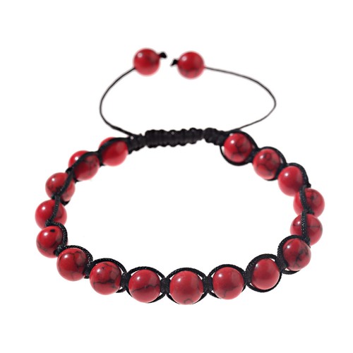 Fashion 8mm Wood Beads Bracelet Natural Stone Charm Men Women Adjustable Jewelry - Picture 11 of 44